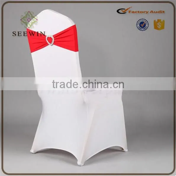2016 Wholesale Spandex Chair Cover Bands With Heart Buckle Spandex Chair Sash for Wedding photo-4