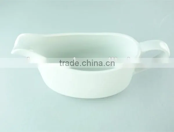 Cheap Ceramic Custom Bulk Plain White Gravy Boat photo-2