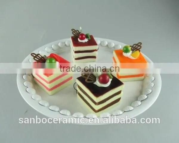 Ceramic Cake Stand , Metal Cake Stand White for Wedding & Party With Dome photo-2
