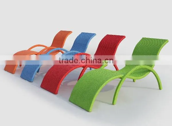 Ding Dong Feng Garden Plastic Sun Lounger Rattan Lounge Furniture photo-5