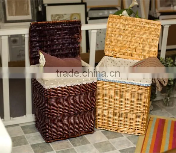 New Design Willow Material Hand Woven Shopping Basket photo-4