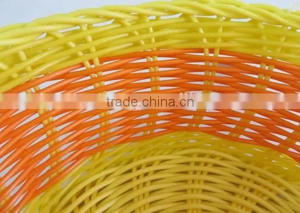 Cheap Woven Decorative Colored Fruit Plastic pe Rattan Basket photo-6
