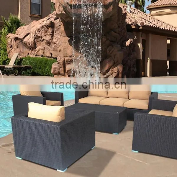 Aluminum Frame Garden Furniture Rattan Sofa photo-5