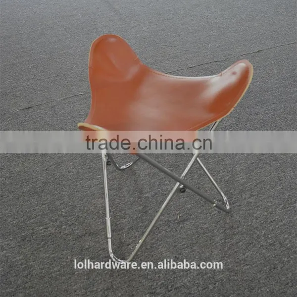 Guaranteed Leather Leisure Chair Metal Furniture Frames Iron Metal Butterfly Chair for Living Room photo-3