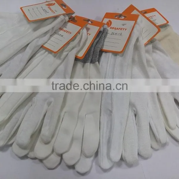 DDSAFETY 2017 Natural Cotton Interlock Anti Static Safety Gloves photo-2