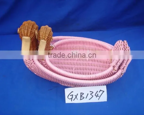Plastic Rattan Storage Basket Animal Shape Basket Popular Design photo-2