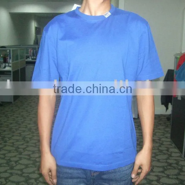 100% Combed Cotton, 150-160gsm, Short Sleeves, Round Neck, Garment Finished With Silicone Wash, Men's T-shirts