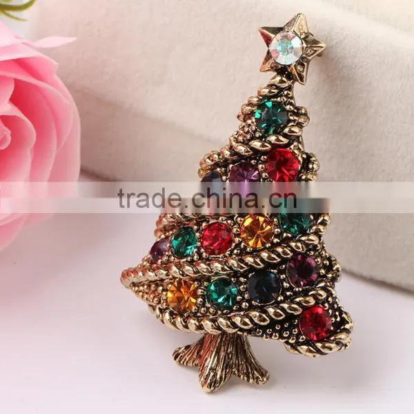 Zm53212a 2017 Christmas Tree Shape Decorations Low Moq Cheap Christmas Brooch photo-6