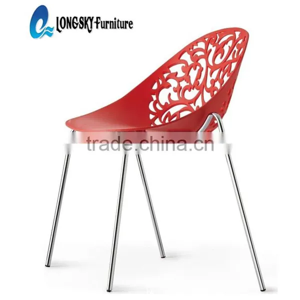 LS-4002 China Supplier Bonsai Chair , New Design Modern Plastic Chair for Living Room photo-2
