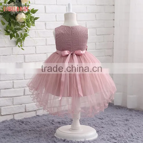 China Supplier Custom Pink Flower Girl Dress for 4 Years Girl photo-4