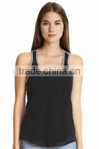 Next Level Apparel Ladies' Ideal Color Block Racerback Tank Top - 60% Combed Ring-spun Cotton, 40% Polyester Jersey photo-5