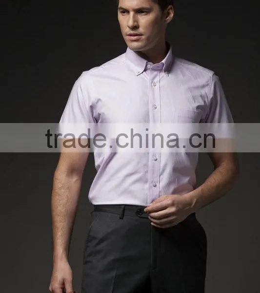 2015 Mens Short Shirt With Buttondown Collar photo-4