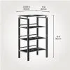Black Small Glass Top Steel Media Shelf YCY-0801 photo-3