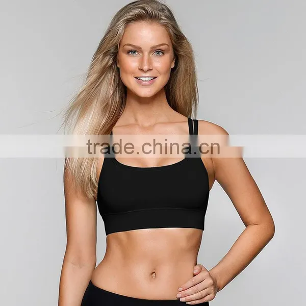 Womens Sexy Strappy Yoga Padded Racerback Sport Bras photo-2