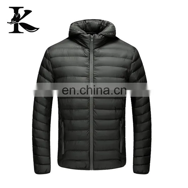 Men Winter Light Down Jacket Padding Coats With Removable Hood photo-4