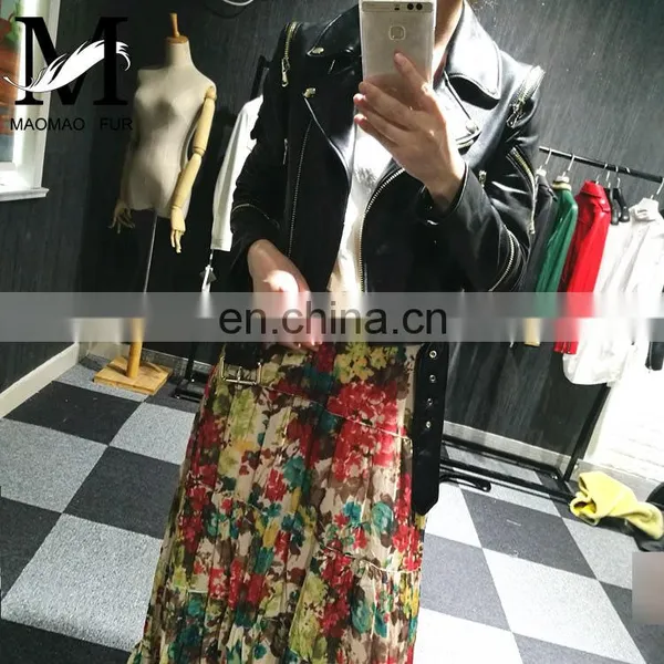 High Fashion Real Leather Jacket Woman Cheap Short Leather Spring Jackets Women photo-5