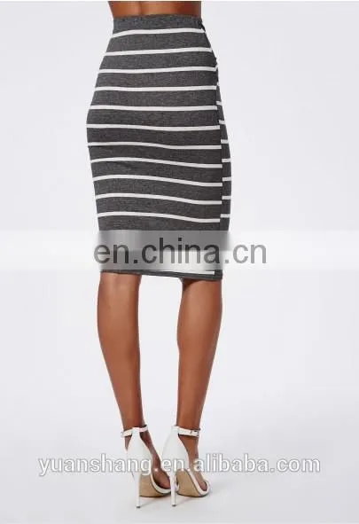 2015 Fashion Stripe Tie Waist Midi Skirt Indian Skirts Wholesale photo-3