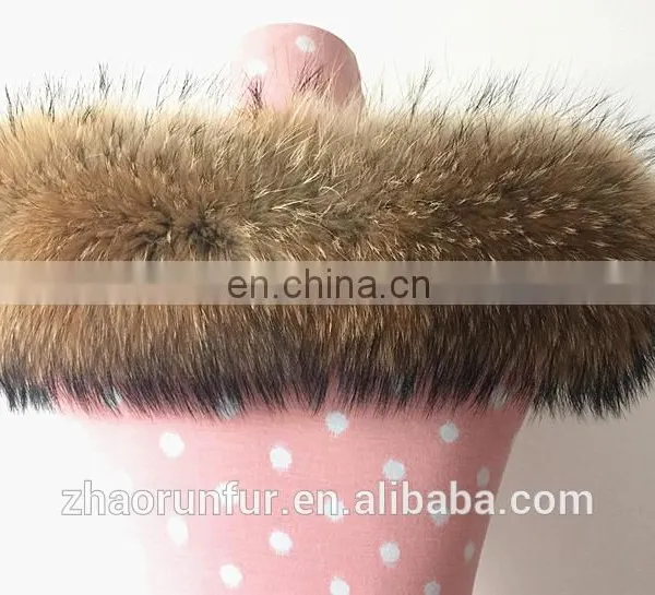Real Raccoon Fur Collar for Garment Wholesaler Raccoon Fur Trim/piping photo-6