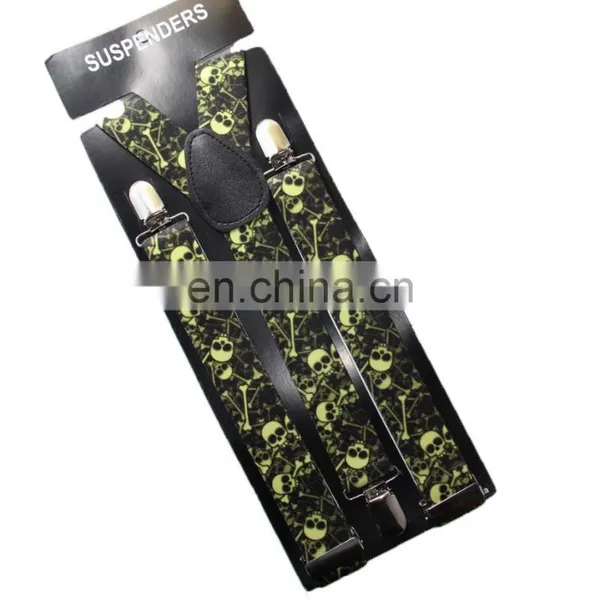 Cool Heat Transfer Skull Printing Suspender Fresh Color Braces for Halloween Holiday photo-5