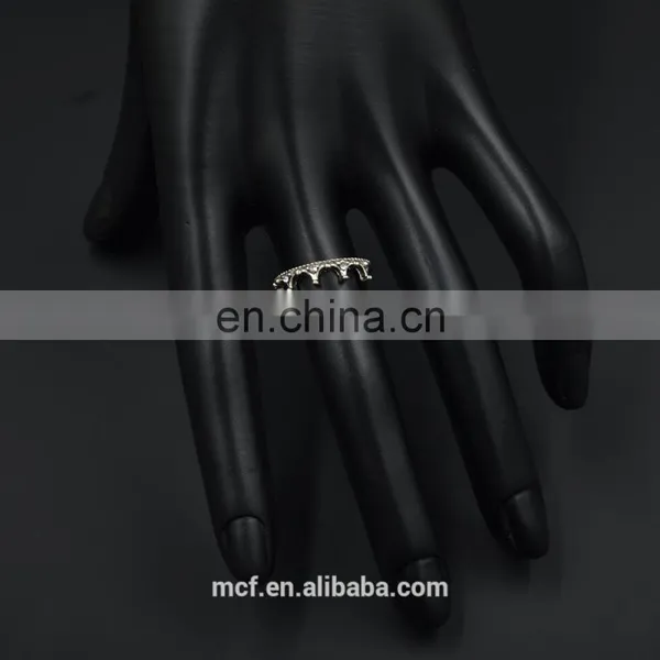 MCR-0040 Fashion Latest Crown Shaped Novel Ring Designs for Girls photo-3