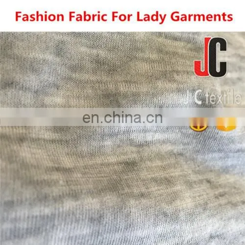 A2806 Shaoxing JC T/C Slub Vintage Fabric Polyester Cotton Knit Activewear Fabric photo-4