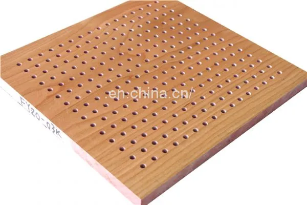 MDF Board Sound Proofing Material Perforated Wooden Timber Acoustic Wall Panels photo-2