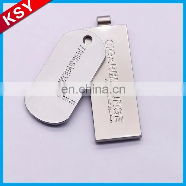 Oem Metalic Thread Embroidery Label Metal Logo Hanging Tag For Clothing photo-4