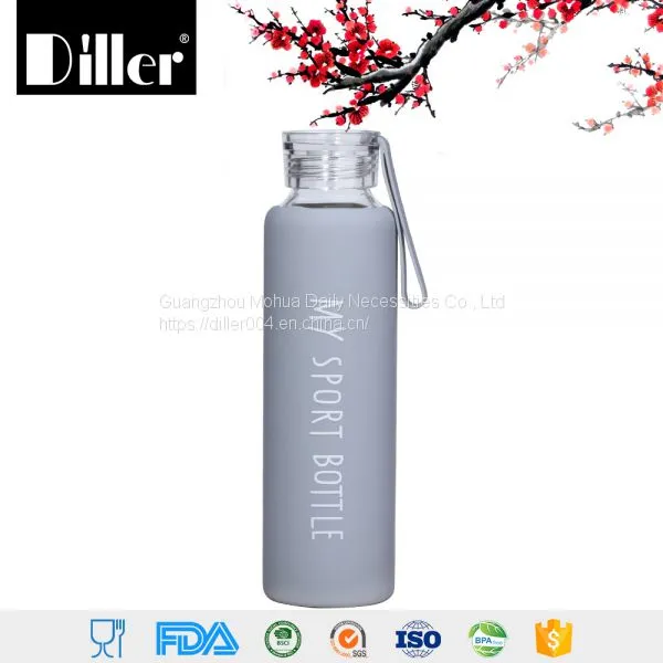 Wholesale Custom Logo 750ml 550ml 500ml Borosilicate Glass Drink Water Bottle With Silicone Sleeve photo-5