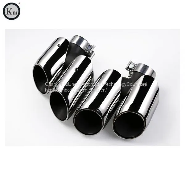 Km for Macan S Style 95B 2014-2017 Exhaust Tip Exhaust Pipes Muffler Tips Tail Pipe Wire Drawing photo-4
