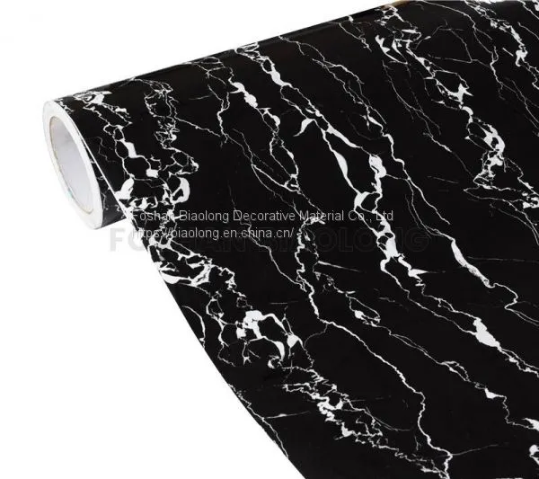 High Gloss Marble Design PVC Self Adhesive Film in Roll for Furniture Decoration