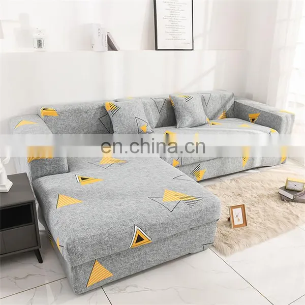 HOT Selling 100%polyester Printed Elastic Sofa Cover+Two Cushion Covers Universal Fitted Sofa Slipcover photo-6