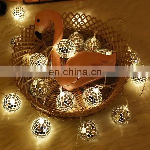 10L Mirror Disco Ball String Party Fairy Garden Decoration Light photo-2