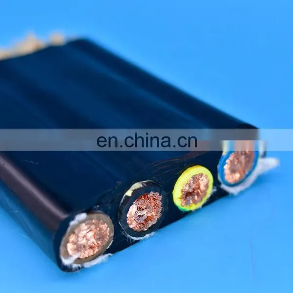 Polyurethane Sheathed Flat Travelling Cable 4 Core Low Voltage Reeling Cable photo-2