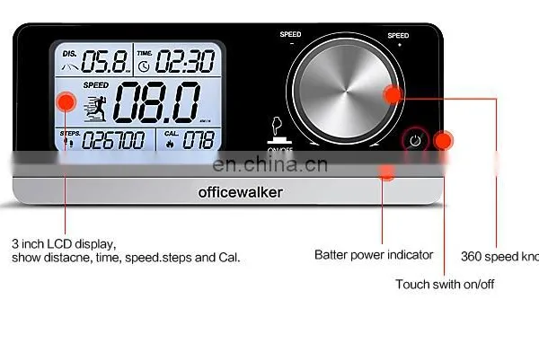 Stand up Treadmill Under Desk With Wireless Digital Console Show Distance, Speed Time Steps and Calories photo-5