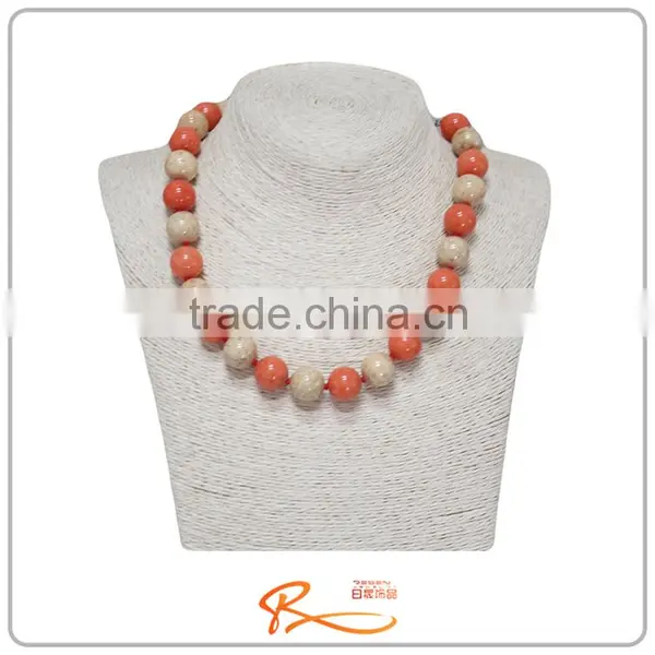 Wholesale Women Temperamental Fashion Simple Design Red Bead Necklace photo-2