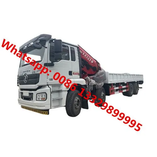 Customized SHACMAN Brand 8*4 LHD 14T Knuckle Crane Boom Mounted on Cargo Truck for Sale photo-3