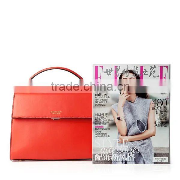 Hot Selling Wholesale New Fashion Red Genuine Leather Handbag / Leather Bags Women Shoulder Bag/ Leather Satchel Bag Quality Choice photo-4