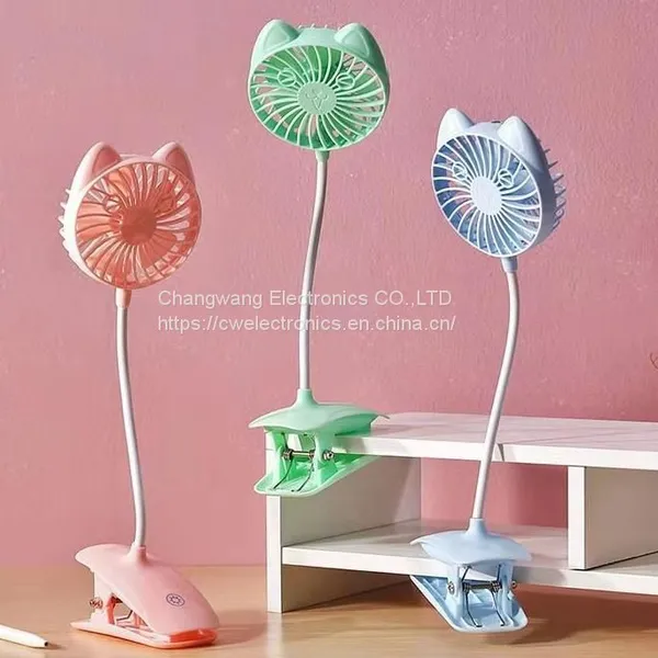 Creative rechargeable fans with clamp