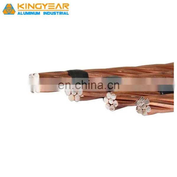 19 Strands 9AWG Hard-drawn Copper Clad Steel Copperweld Wire 40% Conductivity for Earthing System photo-3