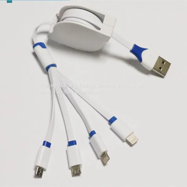 Портативный сжимаемый USB-зарядный кабель. Процесс тестирования по стандартам EN55032, EN55035