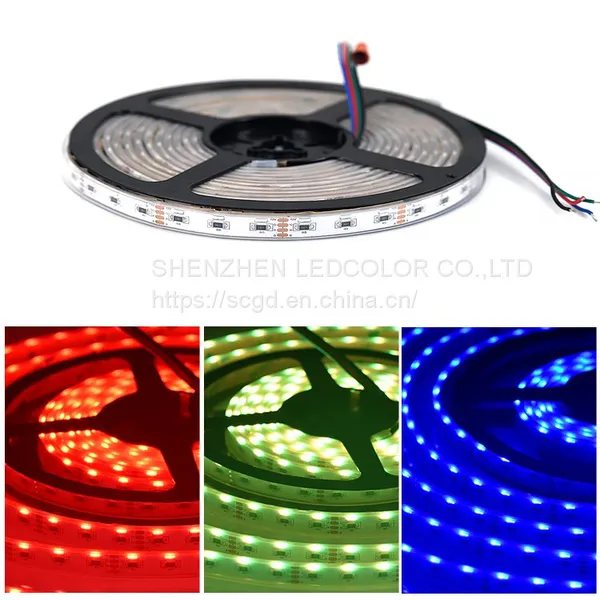 020 RGB DC24V 12V 60 LEDs/m Side Emitting Waterproof IP67 SMD High Lumen LED Flexible Strip Lights photo-2