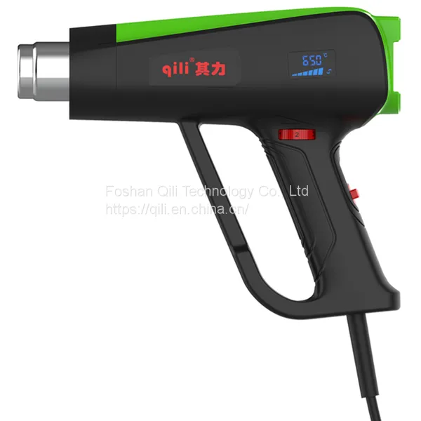 Qr-213A Qili Low MOQ Side Digital Display and Side Wheel Dial Thermostat Stepless Adjustable Temperature Heat Gun Motor photo-5