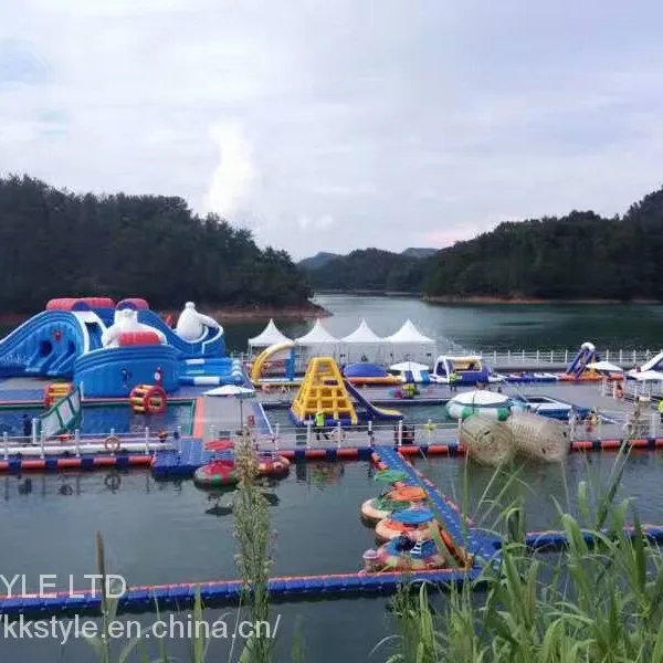 kk Inflatable Water Game With Water Slide Sea Park Commercial Park