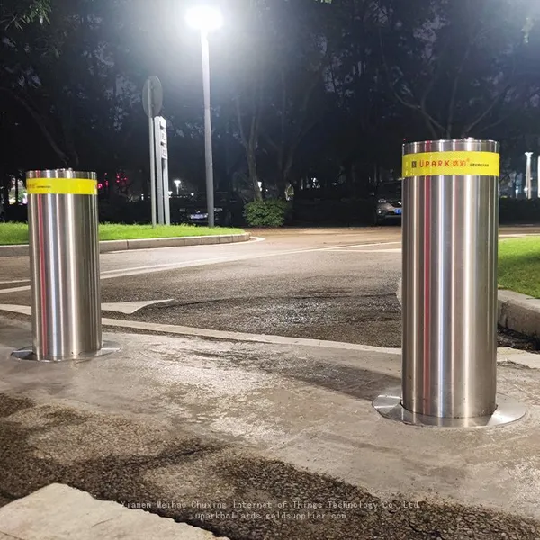 Original Factory Cottages School Metal Parking Posts With Reflective Tape Manual Bollard photo-5