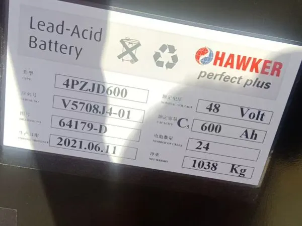 British HAWKER Forklift Truck Battery 4PZS560/48V560AH photo-2