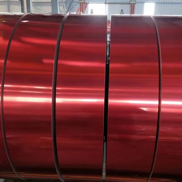 DX51D DX52D RAL 8017 9010 Red Blue Color 0.2mm 0.3mm 0.4mm 0.5mm Glossy Ppgi Coil With Protective Film photo-2