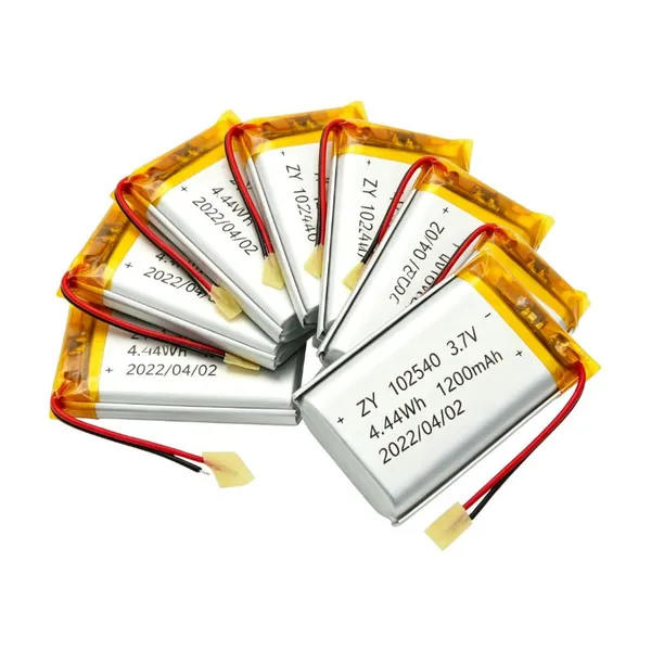 High Energy Density ZonYou Factory Direct 1200mAh 102540 Lithium Polymer Battery for Power Tools Consumer Electronics 500 Cycles photo-2