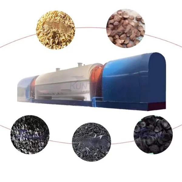 Intelligent Control Wood Carbonizing Pyrolysis Furnace Rotary Furnace Wood Charcoal Coal Making Machine EPC