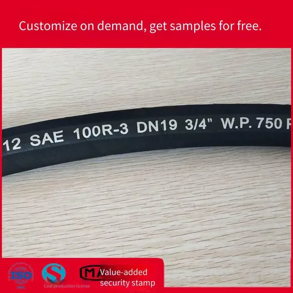 Export Sae 100 r3 Fiber Braided Rubber Hose, 86bar High-pressure Clamped Wire Oil Pipe, r3 Return Oil Pipe Pictures photo-3