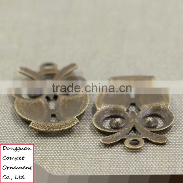 Wholesale Hollow Out Diy Jewelry Large Zinc Alloy Owl Pendant photo-4